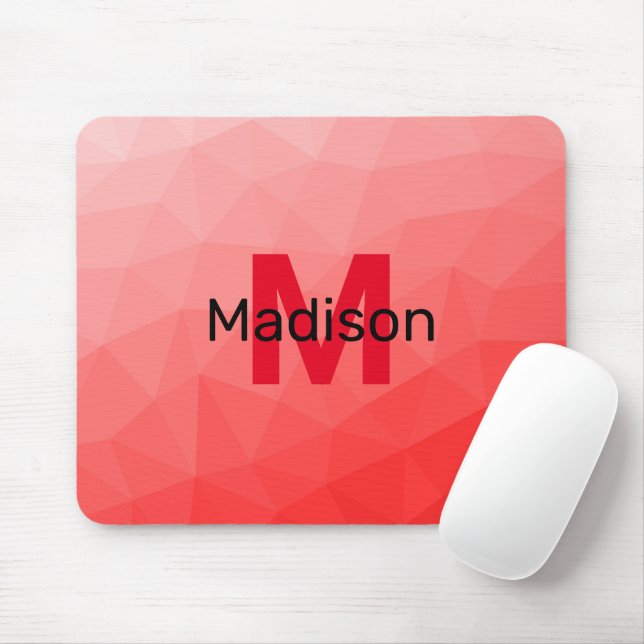 Mousepad Monomarca com padrão de malha geométrica gradiente (Com mouse)