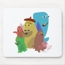 Mousepad Monster Pals Bela Criatura Amigos Arte de Cartoon