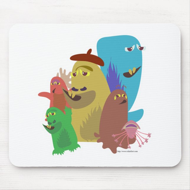 Mousepad Monster Pals Bela Criatura Amigos Arte de Cartoon (Frente)