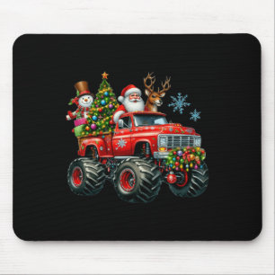 Mousepad Monster Truck Papais noeis Reindee Crianças de Árv