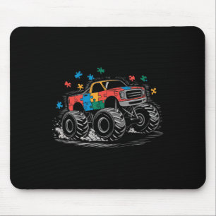 Mousepad Monster Truck Quebra-cabeça de consciência do auti