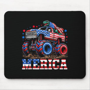 Mousepad Monster Truck Usa Flag Patriotic Todlers Boys 4th