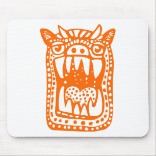 Mousepad Monstro Assustador - Laranja