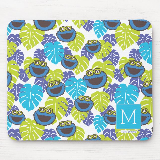 Mousepad Monstro das Bolachas | Padrão Tropical (Frente)