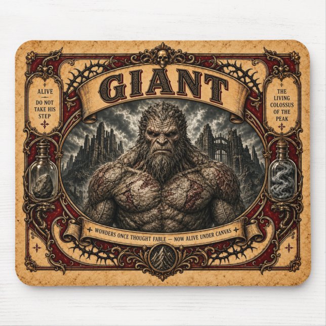 Mousepad Monstro de Circo Antigo e Gigante (Frente)