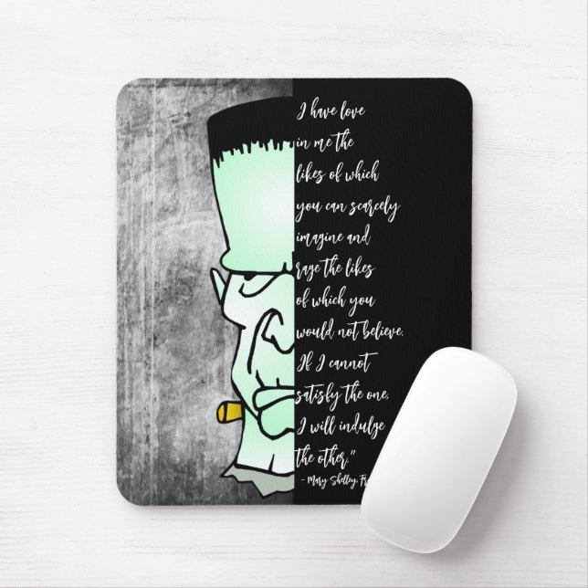 Mousepad Monstro de Frankenstein, Shelley Love & Rage Cote (Com mouse)
