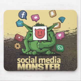 Mousepad Monstro de Mídia Social
