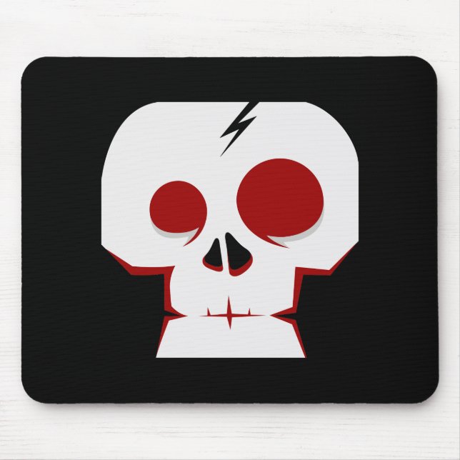 Mousepad Monstro desenho animado caveira engraçado (Frente)