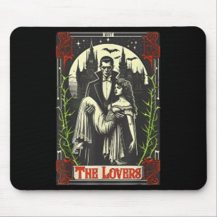 Mousepad Monstro Vamre Drácula e Noiva Os Amantes Tarot C