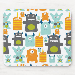 Mousepad Monstros de animação coloridos e bonitos