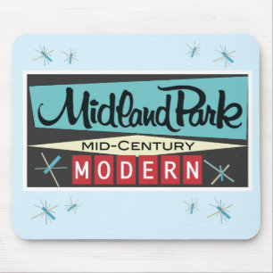 Mousepad Montagem do Médio Moderno do Século Xxi 1958