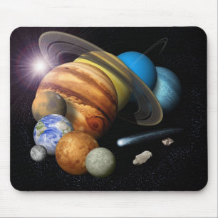 Mousepad Montagem do sistema solar