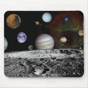 Mousepad Montagem dos planetas e das luas de Jupiter