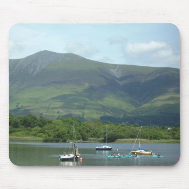 Mousepad Montanha & barcos do distrito do lago (Frente)