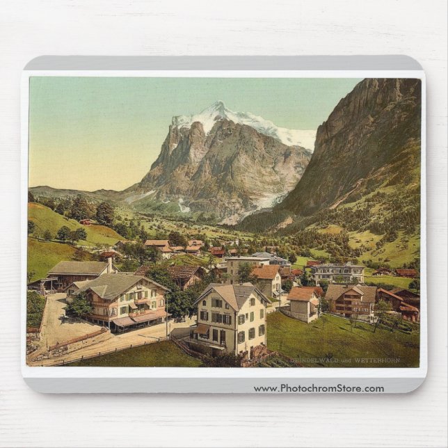 Mousepad Montanha de Grindelwald e de Wetterhorn, Bernese (Frente)
