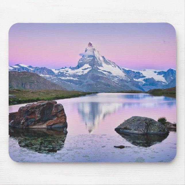 Mousepad Montanha Matterhorn em Zermatt, Suiça (Frente)
