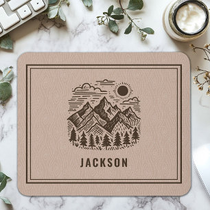 Mousepad Montanha Moderna Rústica Personalizada
