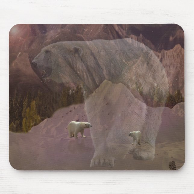 Mousepad Montanha Polar Bear (Frente)