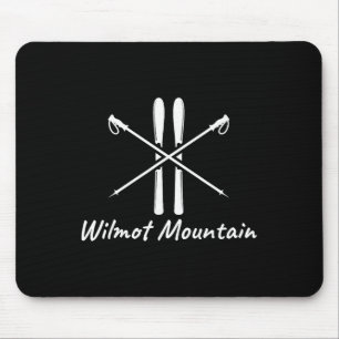 Mousepad Montanha Wilmot Illinois Esqui Bastões de Esqui In
