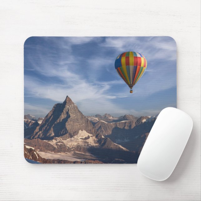Mousepad Montanhas | Alpes suíços de Matterhorn de Ar Quent (Com mouse)