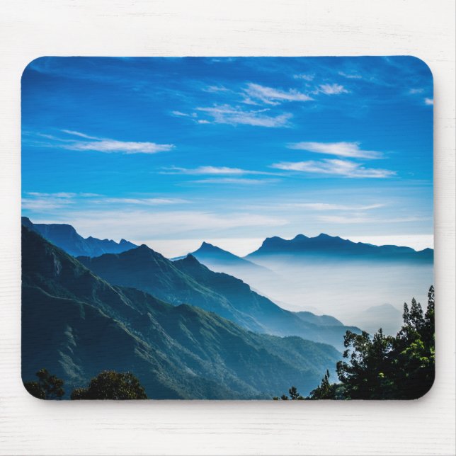 Mousepad Montanhas da Manhã Paisagem Mista (Frente)