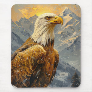 Mousepad Montanhas de Aquarelas da Águia Balda