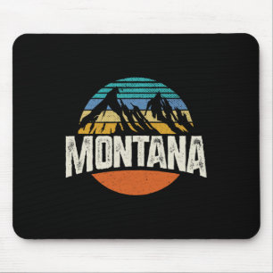 Mousepad Montanhas de Montana Design Retro Caminhada Mt 