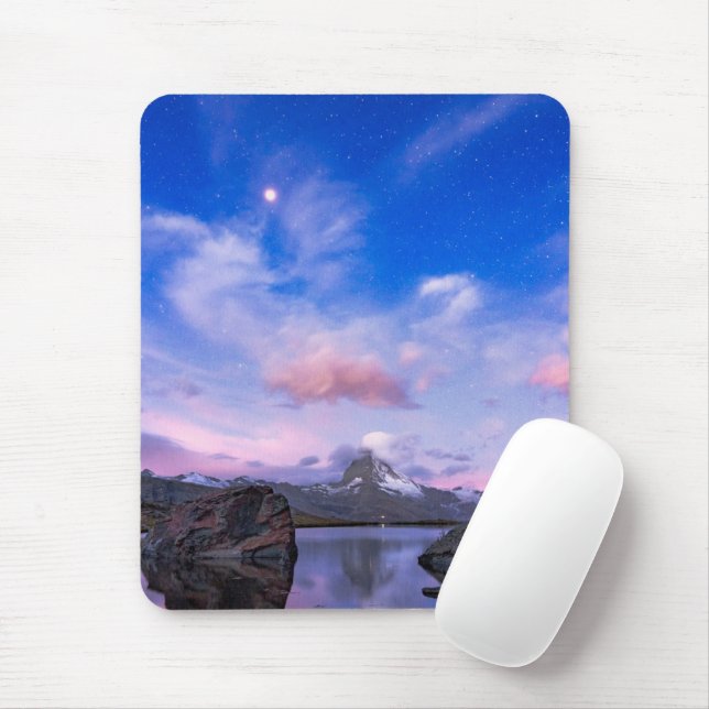 Mousepad Montanhas | Matterhorn & Lake Stellisee (Com mouse)
