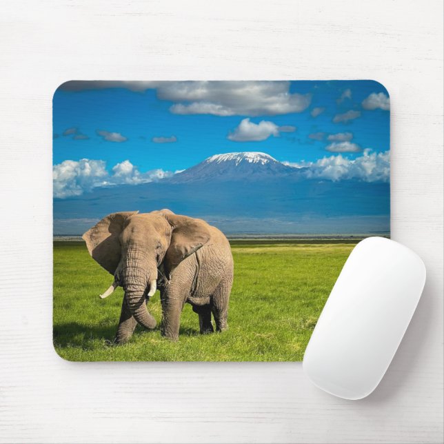 Mousepad Montanhas | Monte Kilimanjaro Tanzânia, África (Com mouse)