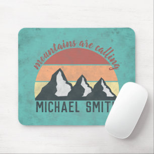 Mousepad Montanhas pastéis vintage estão chamando monograma