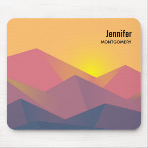 Mousepad Montanhas Russas Minimalista Geométrico