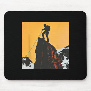 Mousepad Montanhista No Silhueta Do Cume 
