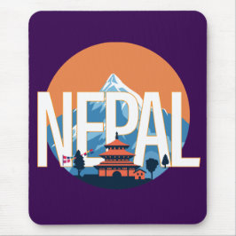 Mousepad Monte Everest no Templo do Nepal