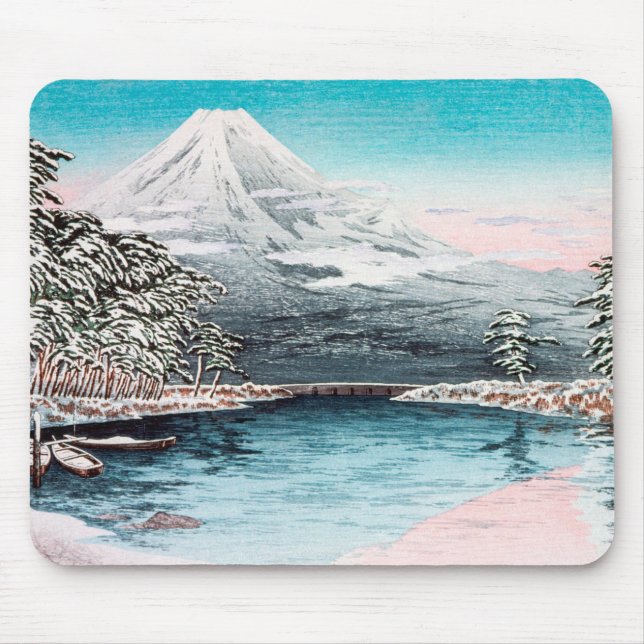 Mousepad Monte Fuji de Tagonoura, Snow Hiroaki Takahashi (Frente)