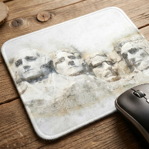 Mousepad Monte Rushmore aquarela