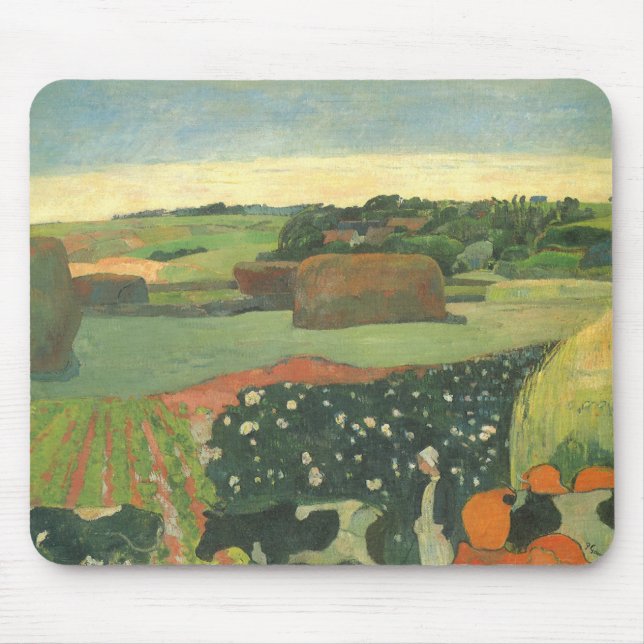 Mousepad Montes de Feno na Bretanha por Paul Gauguin, Arte  (Frente)