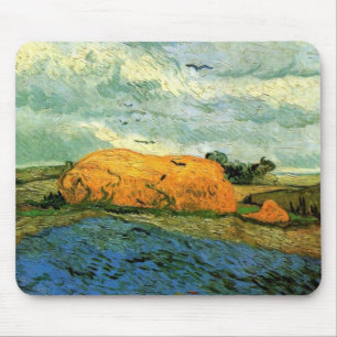 Mousepad Montes de Feno sob um Céu Chuvoso por Vincent van