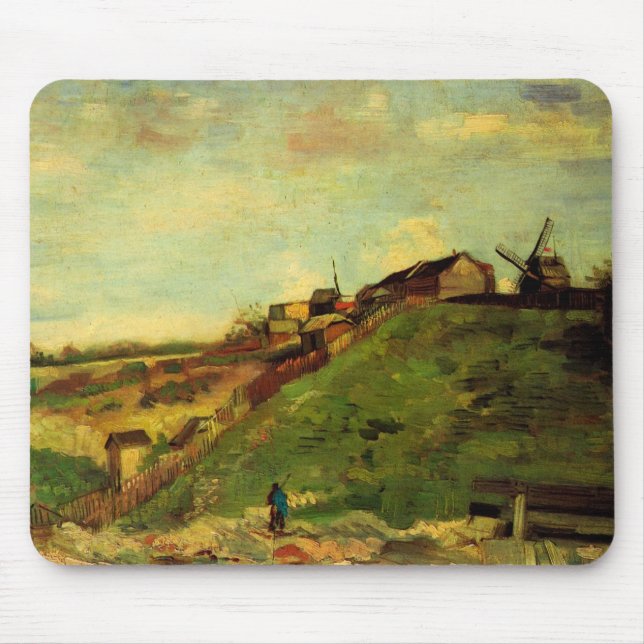Mousepad Montmartre: Quarry, the Mills de Vincent van Gogh (Frente)