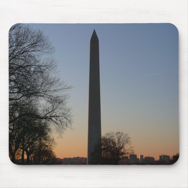 Mousepad Monumento a Washington ao Pôr do Sol em DC (Frente)