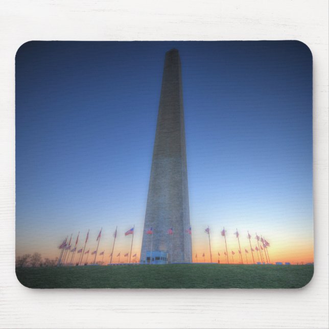 Mousepad Monumento a Washington com Sunset Laranja (Frente)