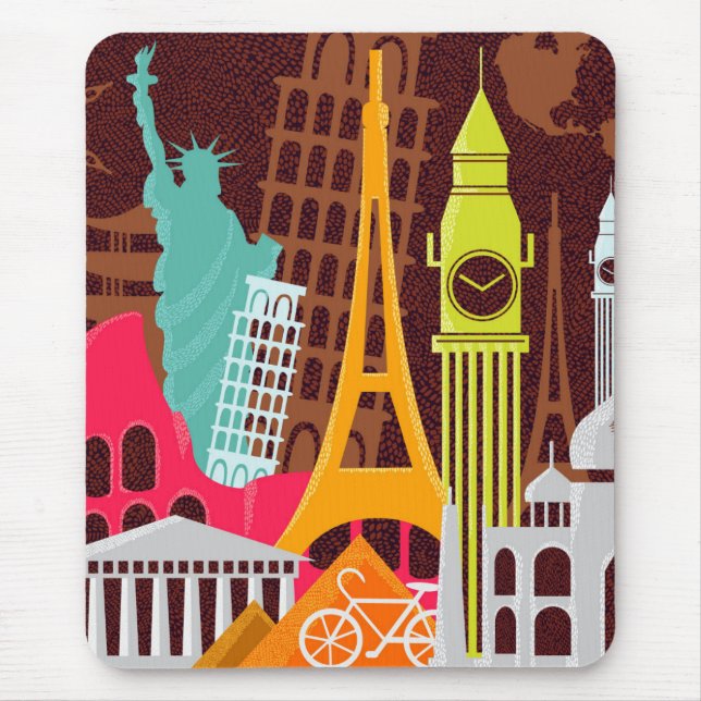 Mousepad Monumentos internacionais (Frente)