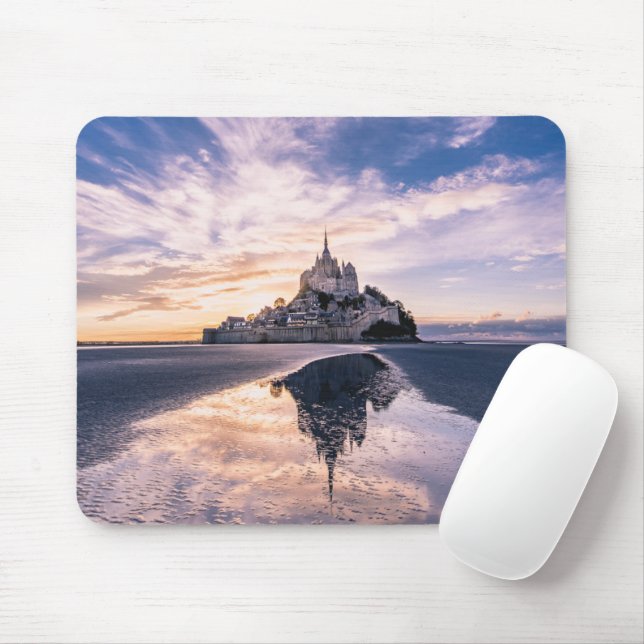 Mousepad Monumentos | Mont Santo-Michel, Normandia França (Com mouse)