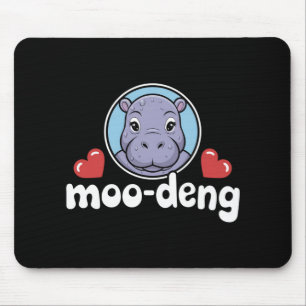 Mousepad Moo Deng Bouncy Pig na imagem tailandesa do hipopó
