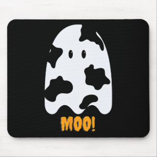 Mousepad Moo! Vaca Impressão do Fantasma de Halloween