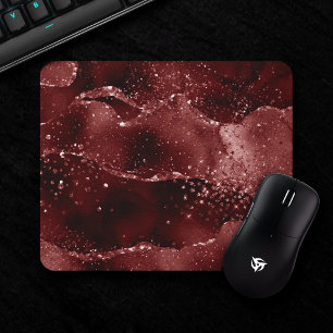 Mousepad Moody Agate Tone de Jewel de Hena Red Garnet