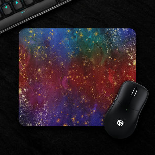 Mousepad Moody Ombre Psicodélico Grunge Dourado Stardust