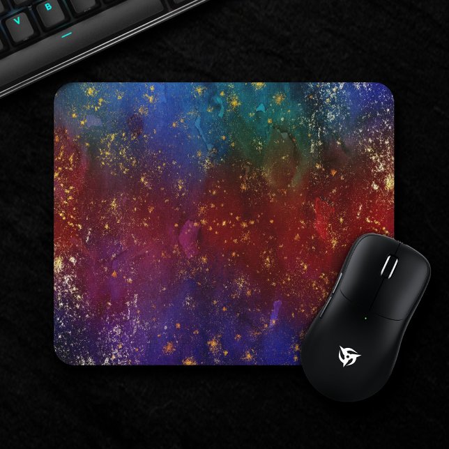 Mousepad Moody Ombre | Psicodélico Grunge Dourado Stardust (Criador carregado)
