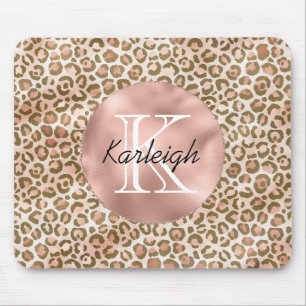 Mousepad Moograma de Impressão do Leopardo Castanho