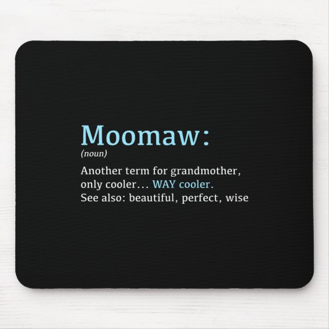 Mousepad Moomaw_ Funny Definition Noun - Another Term  (Frente)