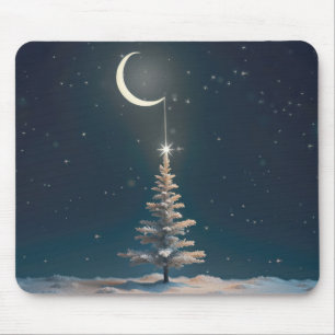 Mousepad Moon Crescente com Estrela de Natal